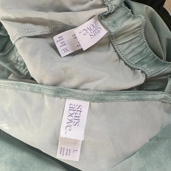 STARS ABOVE Tie Dye Satin y Sleep Set Pajamas PJs PJ's Lounge Set - size L/XL - Picture 11 of 12